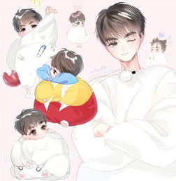 漫画版的tfboys王源和千玺黑白配,王俊凯有点非主流