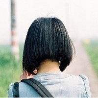 短头发背影的女生头像微信头像图片大全