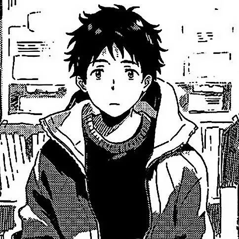 素描风黑白动漫男头