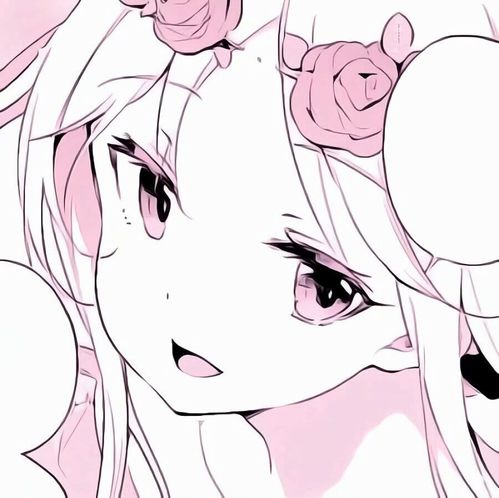 动漫女头粉色系心动动漫女生头像