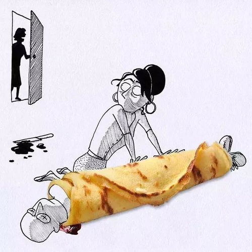 小央美超有质感的美食插画看的人流口水