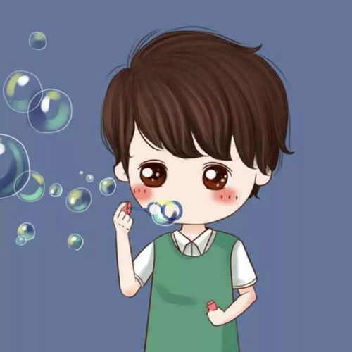 鹿晗头像大全卡通图片张蓝发