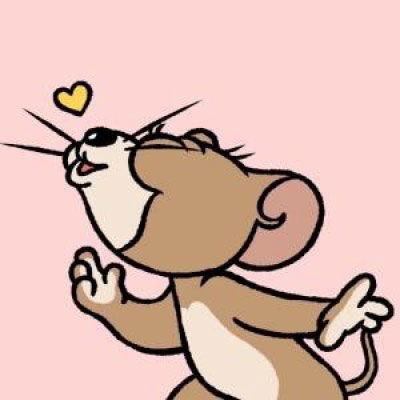 汤姆杰瑞情侣头像高清一对可爱猫和老鼠情头一左一右