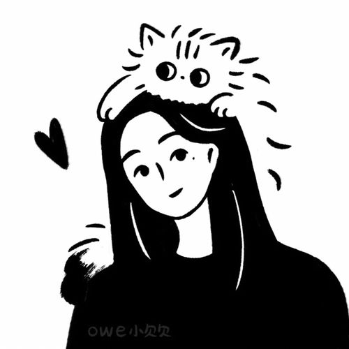 黑白系动漫情侣头像