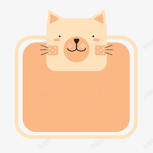 猫咪头像边框装饰矢量图设计图片免费下载页面网页平面电商创意素材卡通狐狸素材