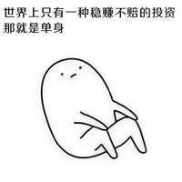 关于单身表情包带字手绘单身使我快乐