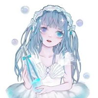 动漫女生头像唯美蓝白浅蓝色系动漫女生头像
