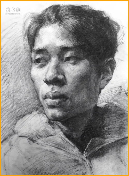 素描最看重的就是造型能力邱先宇素描头像半身带手