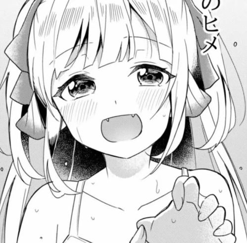 动漫女头黑白头像
